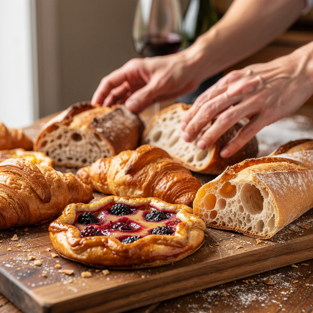 Flour & Vine Beaverton bakery - fresh artisan breads, cakes, and cookies on display